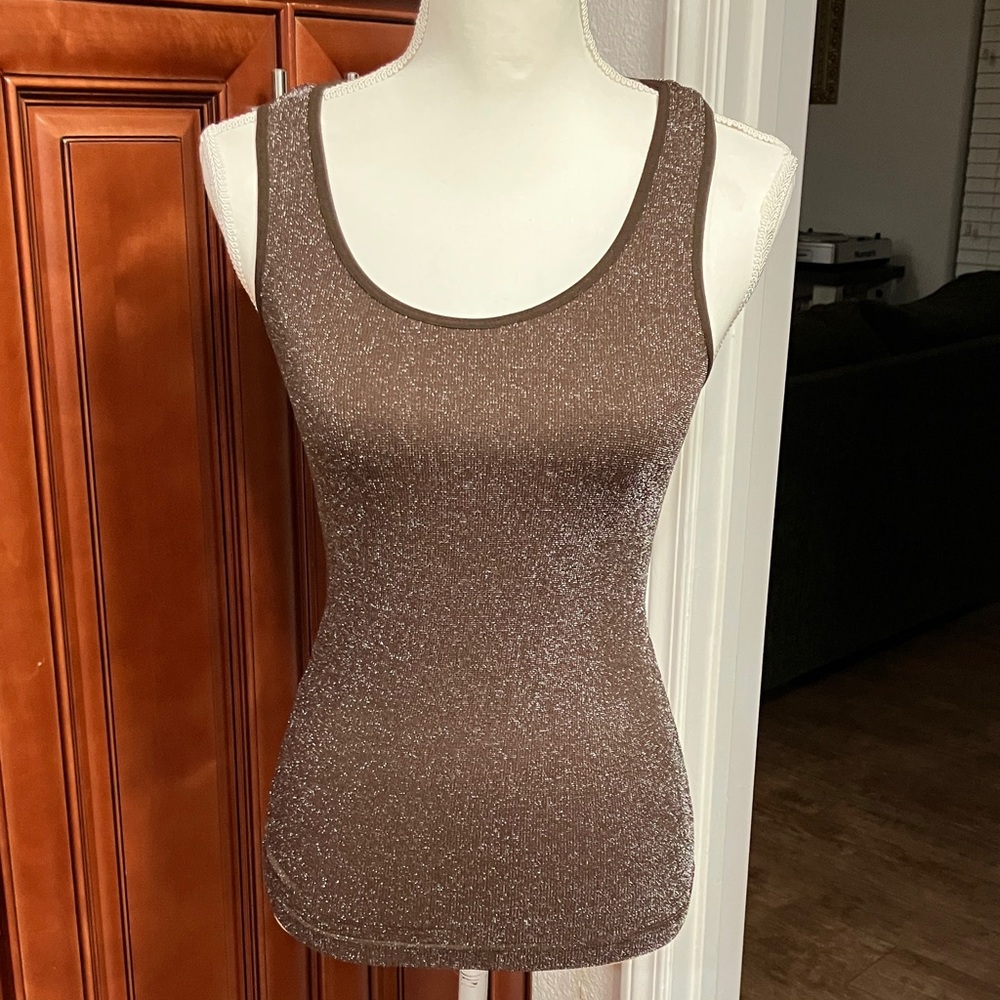 Y2K Sparkling Brown Women's Tank Top Size:S